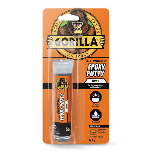 Gorilla Gorilla All Purpose Epoxy Putty, Grey - High Strength, Waterproof† Repair Putty
