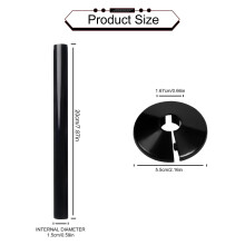 5 PCS Radiator Pipe Covers and Pipe Collars Black 200mm x 15mm Pipe Sn