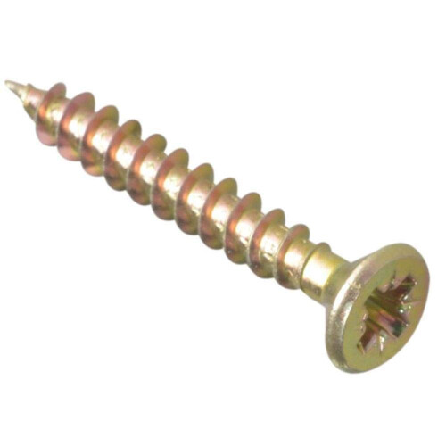 Forgefix ForgeFix Multi-Purpose Single Thread Screws | 4.0 x 35mm | Zinc Yellow Passivate