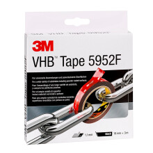 VHB 3M Double Sided Adhesive Tape 5952F, 19 mm x 3 m x 1.1 mm, Black