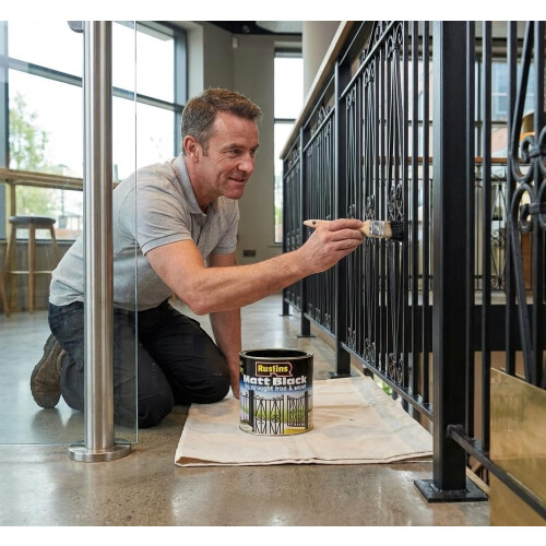 Rustins RUSTINS Quick Drying Matt Black Paint 250ml -Easy DIY Application for a Professi 2