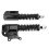 Elektrischer Tretroller Frontgabel Stoßdämpfer Aluminium, Schwarz, M4 15