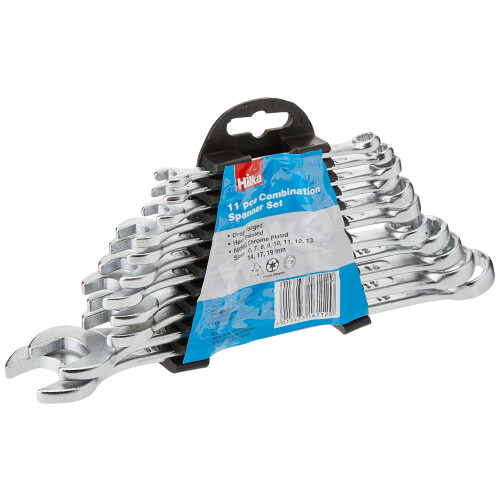 Hilka Hilka 17161102 11PC Combi Spanner Set Metric, Clear