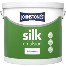 Johnstone's 306759 Silk Emulsion Paint, Brilliant White, 5 l (Pack of 1)