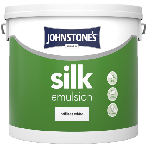 Johnstone's Johnstone's - Contract Silk Emulsion Paint - Brilliant White - 5L