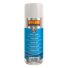 Hycote Fast Drying Aerosol Car Spray Paint Matt White 400 ml