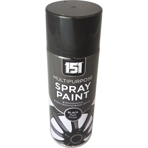 Wilsons Direct 151 Multi Purpose Spray Paint 400ml Black Matt