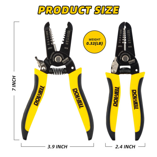 DOWELL 10-22 AWG Wire Stripper Cutter Wire Strippi 1