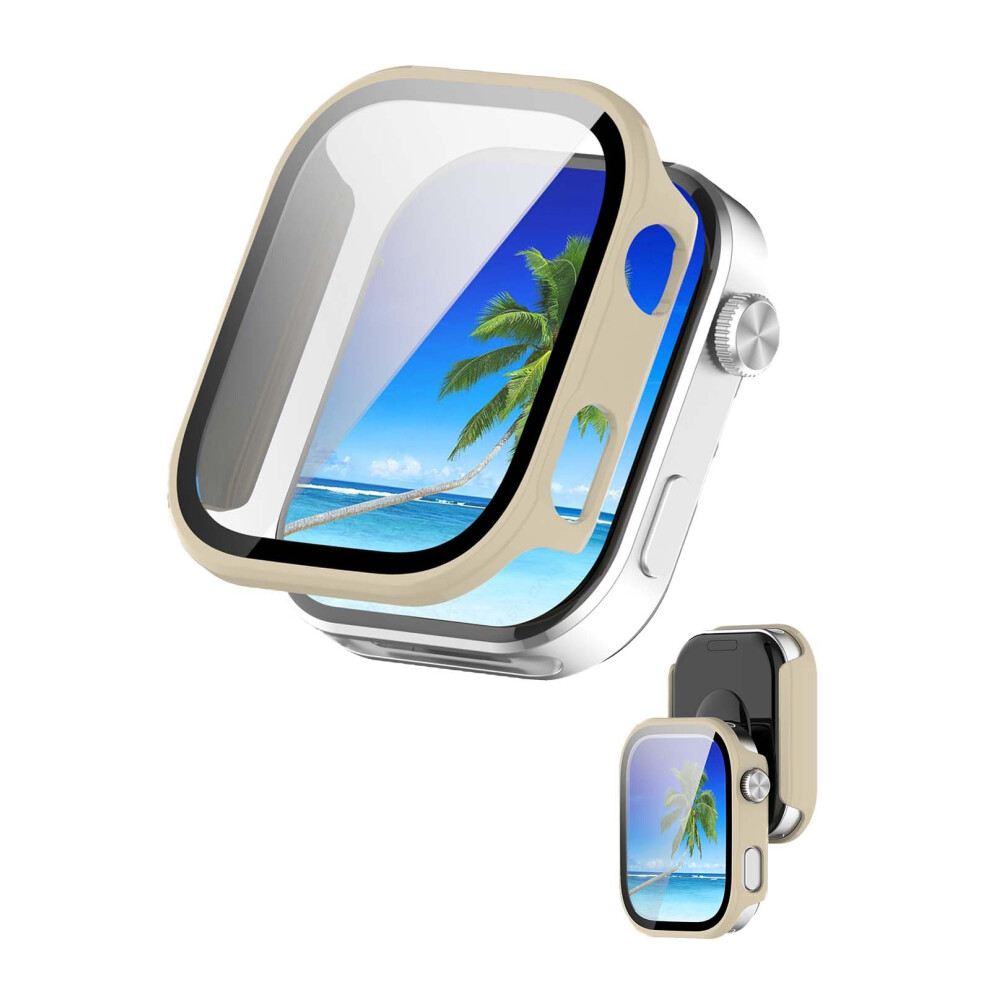 Case With 9H Tempered Glass Screen Protector, Full Coverage Hard Pc Cover Milk For Redmi Watch 6 White 9070919012150