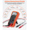 Crenova MS8233D Digital Multimeter 6000 Counts Multi Tester Voltmeter Ammeter Ohmmeter Measures Voltage Current Resistance Capacitance Continuity Dio 2