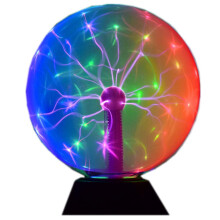 8 Inch Touch and Sound Activated Plasma Ball Lamp Interactive Lightning Globe for Room Decor