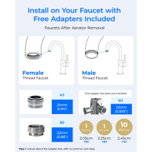 Waterdrop Water Filter Tap StainlessSteel Water Filter for Tap Water T
