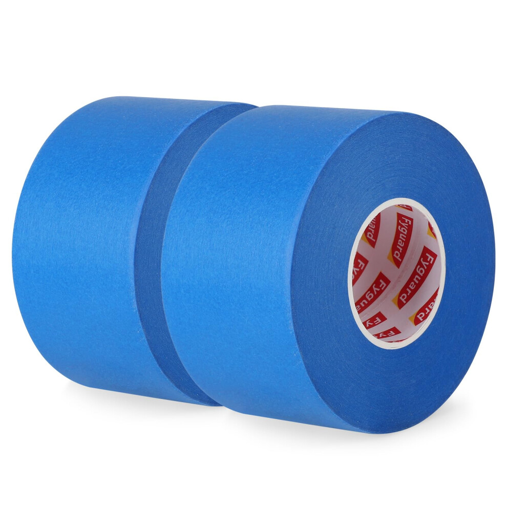 Fyguard 2 Rolls Blue Painters Tape, 48Mm X 50M Masking Tape For Painting Wide Painting Tape Blue Tape Heat Resistant Waterproof For Edge Treatment 5051226568114