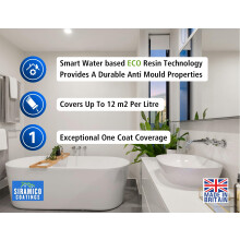 SIRAMICO COATINGS AntiMould Paint 5 Litres Superior 10 Year Anti Mou