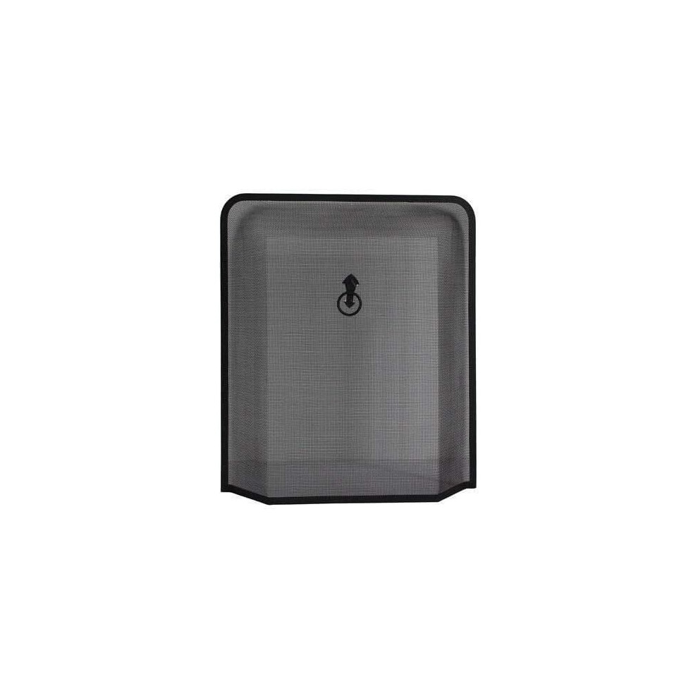 Optiproducts Fire Guard For Fireplace, Open Black
