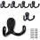PAIDASHU 6Pack Double Coat Hooks Metal Hooks WallMounted Coat Hooks with Sc 1
