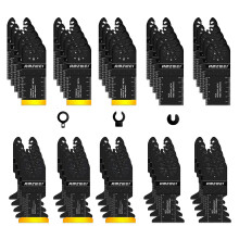 50PCS Titanium Multi Tool Blades,Universal Oscillating Multitool Blades for Wood Plastics Metal Cutting,Quick Release Oscillating Tool Accessories Co