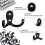 PAIDASHU 6Pack Double Coat Hooks Metal Hooks WallMounted Coat Hooks with Sc 3