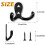 PAIDASHU 6Pack Double Coat Hooks Metal Hooks WallMounted Coat Hooks with Sc 2