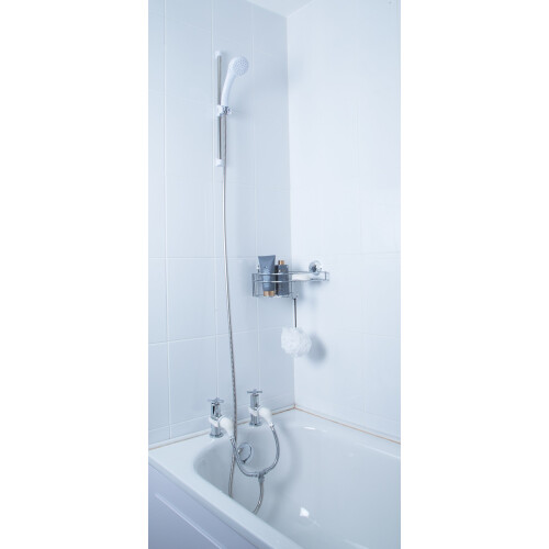 Croydex Croydex Secura Shower Attachment for Bath Taps with Straps and Riser Rail 1