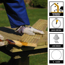 Everbuild Wood Preserver – Interior And Exterior Use – Low Odour – Qui