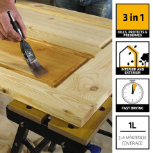 Everbuild Triple Action Kills Protects and Preserves Wood Treatment –