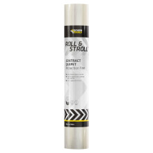 Everbuild Roll and Stroll Contract Carpet Protector – Self-Adhesive – Easy to Roll – Totally Waterproof – Clear – 600mm x 50m Roll