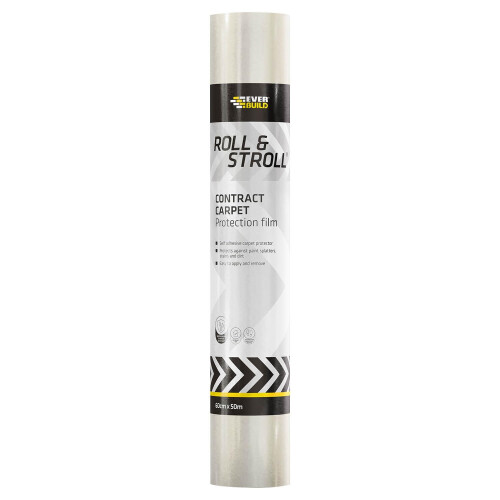 Everbuild Roll and Stroll Contract Carpet Protector – Self-Adhesive – Easy to Ro
