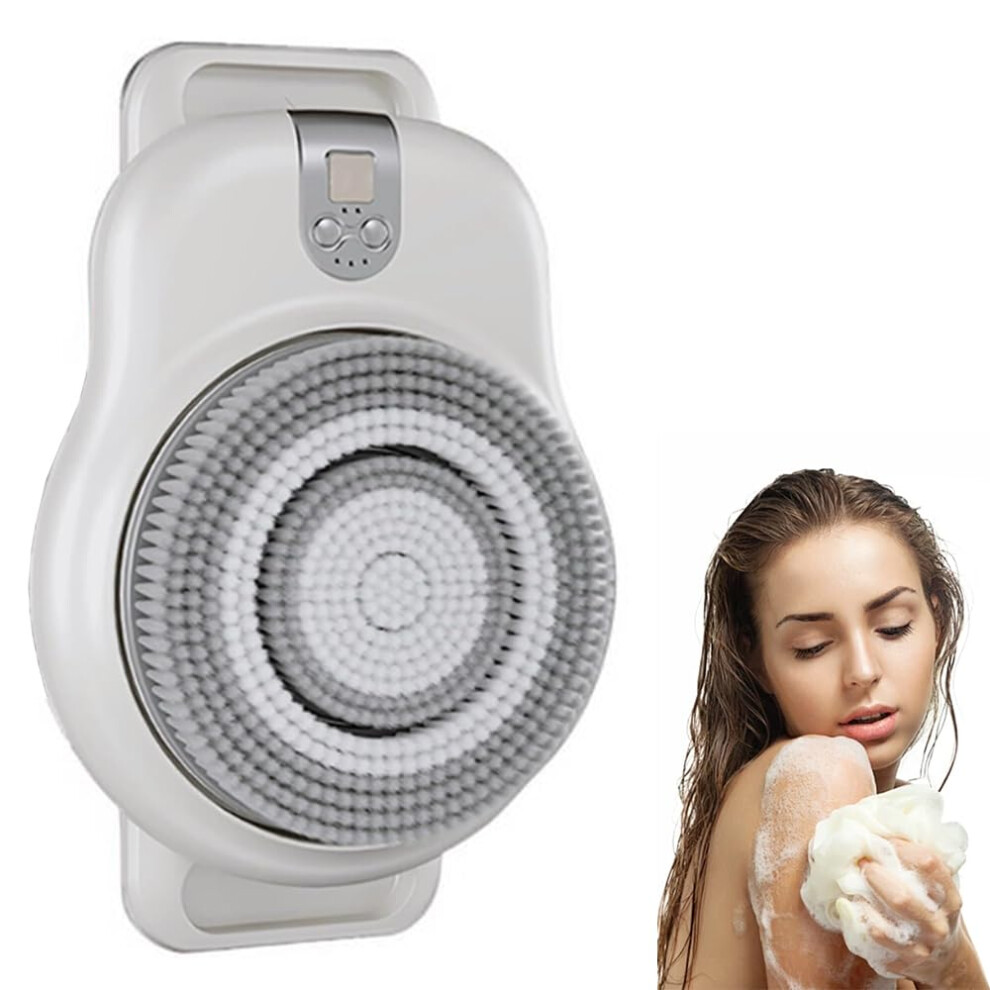 Wall Mounted Electric Back Scrubber with 360 Rotation, AI Speed Control, Waterproof for Shower