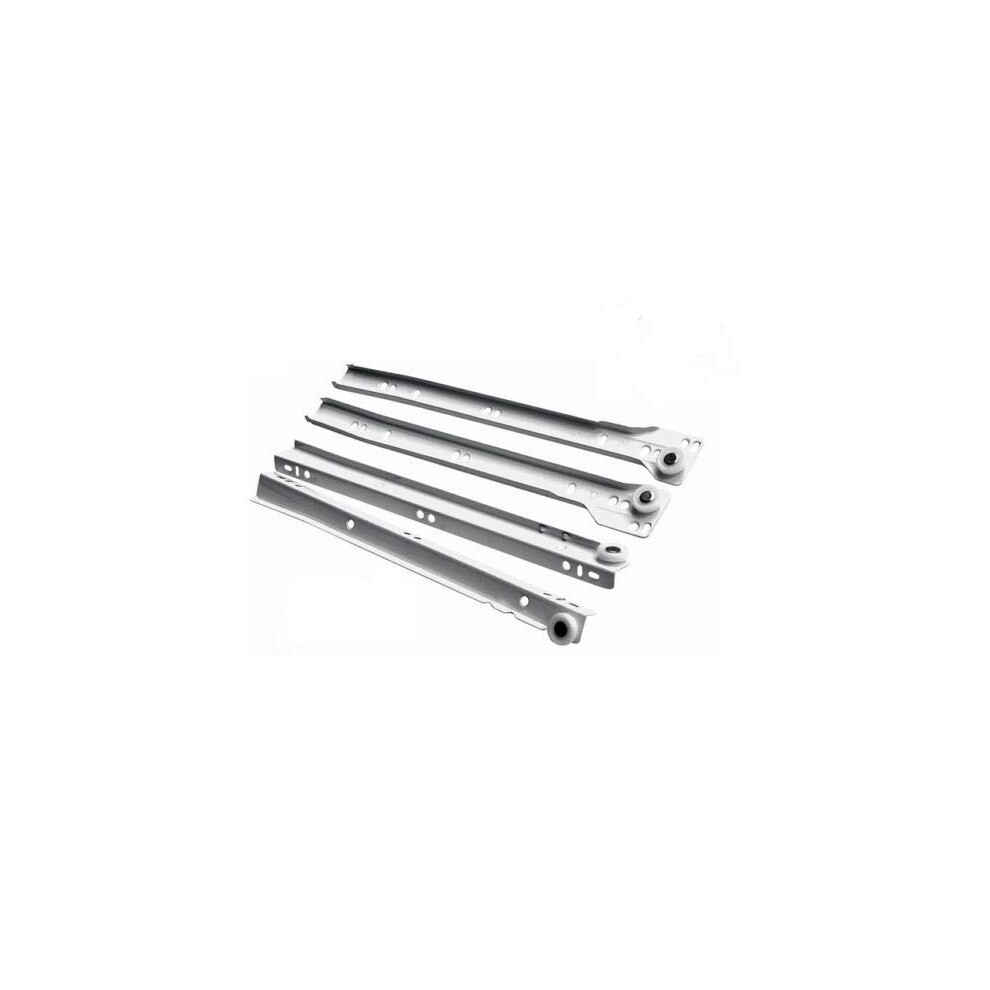 Rejs Metal Roller Drawer Slides/Runners Bottom Fix Metal White 250Mm-600Mm (350Mm) 41784372