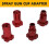 Paint Spray Gun Adapter with Quick Threaded Installation, Universal Connector for Disposable Cups M16x1.5 Red 2