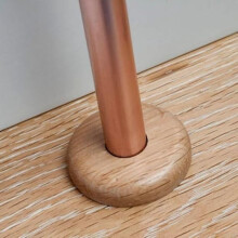 2 X 15mm Solid Oak Colour Wooden Wood Radiator Pipe Collars Cover Floo
