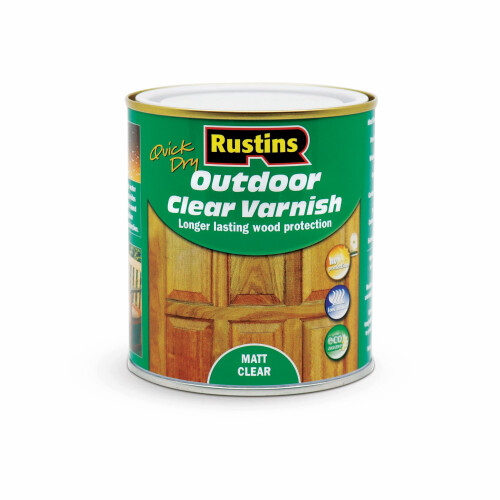 Rustins Rustins Quick Dry Outdoor Clear Varnish 500ml Matt
