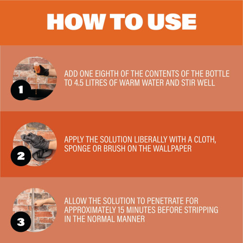 Bartoline Wallpaper Stripper 1L – Fast-Acting Concentrated Solution for Easy Wallpaper Removal 1