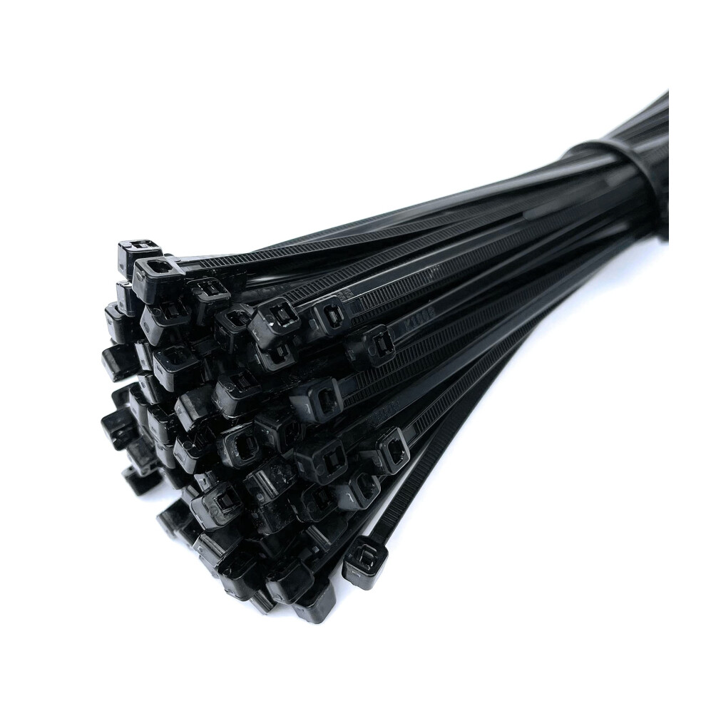 Photos - Electrical Wire & Cable 100 Pack Black 300mm x 4.8mm Cable Ties/Ties Zip Ties/Nylon Wrap
