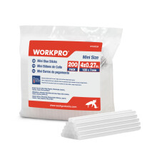 WORKPRO 200 Hot Glue Sticks 100 x 7 mm, Universal Transparent Glue Sticks for Hot Glue Gun, Ideal for DIY, Crafts, Hobbies