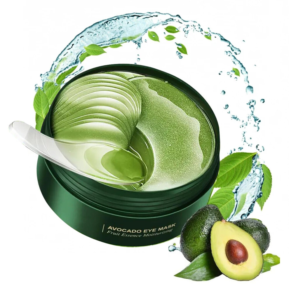 Dark 60 Pcs Under Eye Patches With Avocado Extract For Circles, Puffiness And Antiwrinkle Care