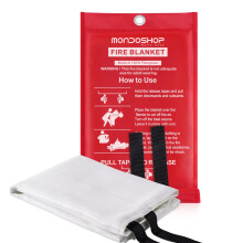 Mondoshop Fire Blanket for Kitchen, 1m x 1m Fibreglass, 1 Pack