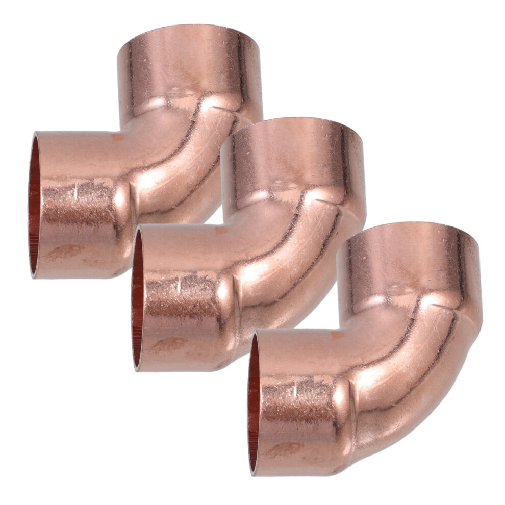 3Pcs Copper Elbow Fittings For Air Conditioner, Thick Radius Welding Adapters For Refrigeration 9092120429305