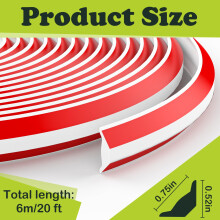 TPE Quadrant Trim 6M Flexible Moulding Wall Corner Edging Strip Self A