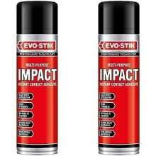 EVO-STIK 30611502 Impact Adhesive Spray, Bonds Immediately on Contact, High Shear Strength, Colour: Translucent Amber, Size: 200ml Spray Can (Pack of