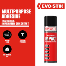 EVOSTIK 30611502 Impact Adhesive Spray Bonds Immediately on Contact Hi