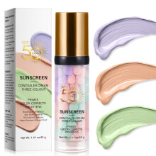 Face Primer SPF50 Sunscreen Waterproof Brightening Moisturizing Makeup Base 1.4oz