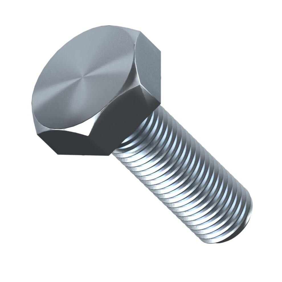 M8 (8Mm X 100Mm) Hexagon Head Screws Fully Threaded Hex Bolts High Tensile Steel Grade 8.8 Zinc Din 933 (Pack Of 20) M06-07Abc 50734061