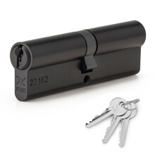 XFORT Matt Black 50/40 Euro Cylinder Lock (90mm), UPVC Door Lock, 6 Pin Cylinder Lock with 3 Keys, PVC Door Lock, Euro Lock Cylinder, Barrel Lock for