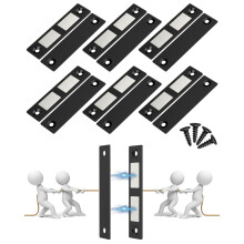 Cupboard Door Magnets Jiayi 6 Pack Magnetic Door Catch Ultra Thin Cabinet Magnet, Drawer Magnets for Wardrobe Slim Door Magnets Double Magnetic Catch