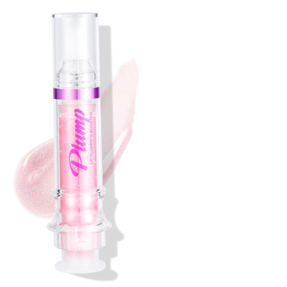 Lip Plumper Hydrating  Shine Gloss 02# for Fuller Lips with Deep Hydration Everyday Wear