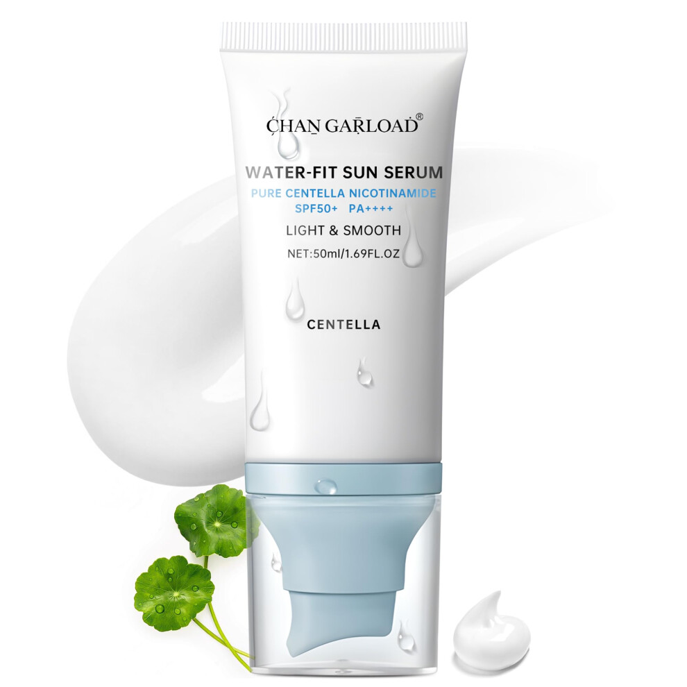 Korean Sunscreen SPF 50+ Mineral Sunblock for Face and Body with Tinted Moisturizer, Hyaluronic Acid and Niacinamide, Waterproof Reef Safe, 50ml
