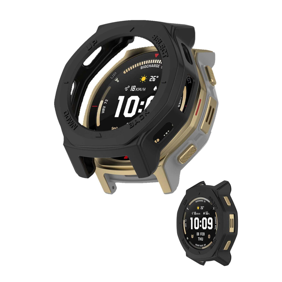 Tpu Shockproof Cover With Full Screen Protection 44Mm Case For Amazfit Trex 3 Pro Black 9092120429589