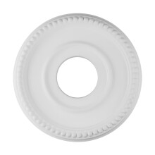 Round Ceiling Medallion 12.4 Inch White PU Decorative Plate for Chandeliers and Light Fixtures